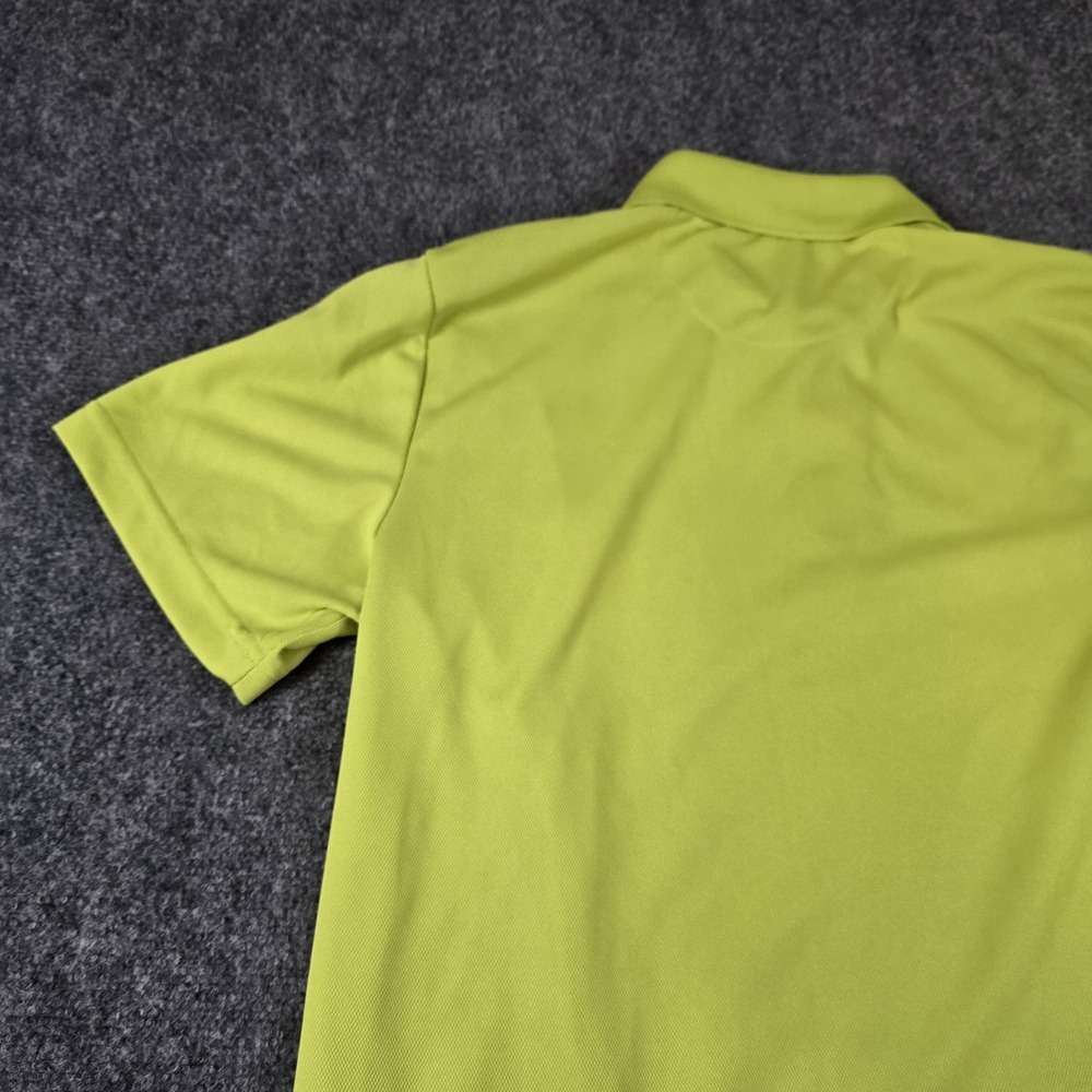 Grand Slam Golf Polo Slim Fit Large L Polo Short Sleeve Shirt Green/Yellow Neon‎ - Picture 9 of 12